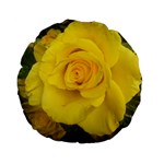 Yellow rose Standard 15  Premium Flano Round Cushion  Front