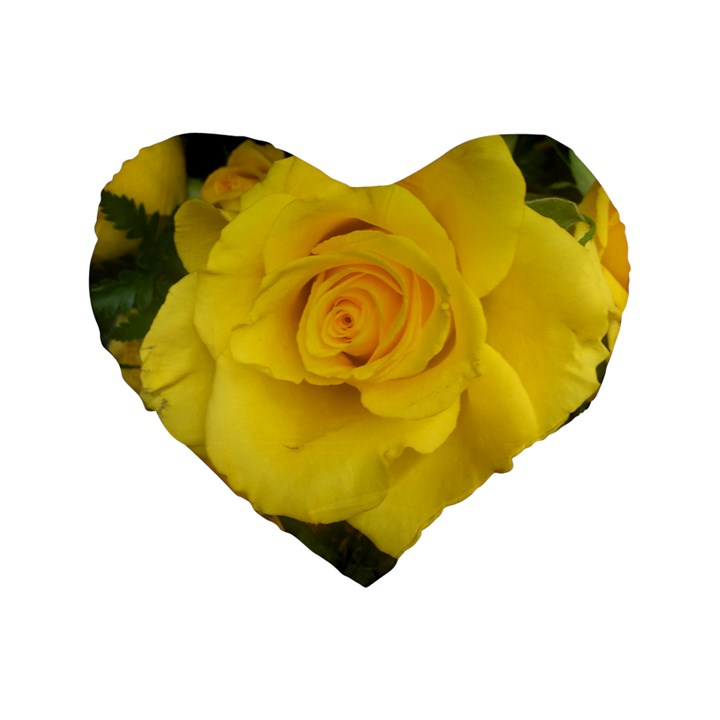 Yellow rose Standard 16  Premium Flano Heart Shape Cushion 