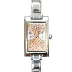 Roots Rectangle Italian Charm Watch by glendatartist