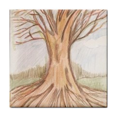 Roots Tile Coaster by glendatartist