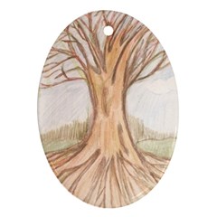 Roots Ornament (oval) by glendatartist