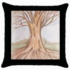 Roots Throw Pillow Case (black) by glendatartist