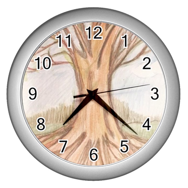 roots Wall Clock (Silver)