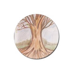 Roots Rubber Coaster (round) by glendatartist