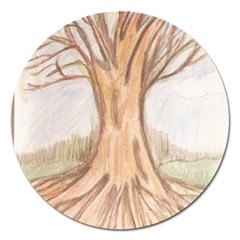 Roots Magnet 5  (round) by glendatartist