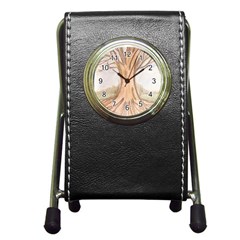 Roots Pen Holder Desk Clock by glendatartist