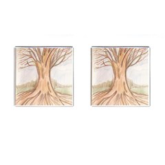 Roots Cufflinks (square) by glendatartist