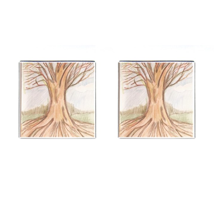 roots Cufflinks (Square)