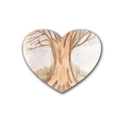 Roots Rubber Coaster (heart) by glendatartist