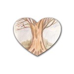 roots Rubber Heart Coaster (4 pack) Front