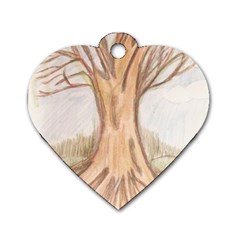 Roots Dog Tag Heart (one Side) by glendatartist