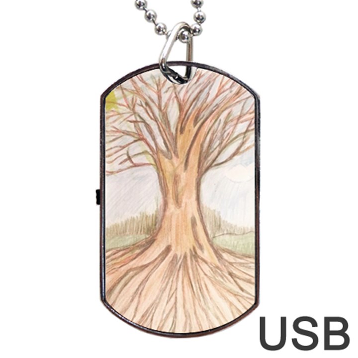 roots Dog Tag USB Flash (One Side)