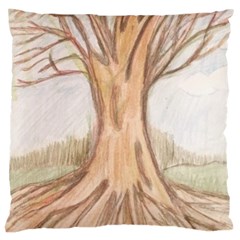 Roots Large Cushion Case (one Side) by glendatartist