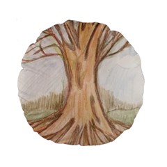 Roots Standard 15  Premium Round Cushion  by glendatartist