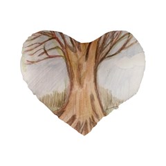 Roots Standard 16  Premium Heart Shape Cushion  by glendatartist