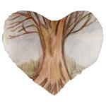 roots Large 19  Premium Heart Shape Cushion Front