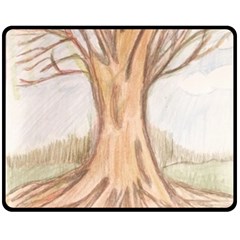 Roots Double Sided Fleece Blanket (medium) by glendatartist