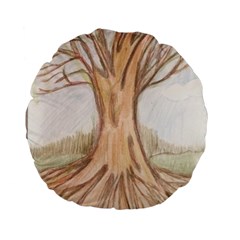 Roots Standard 15  Premium Flano Round Cushion  by glendatartist