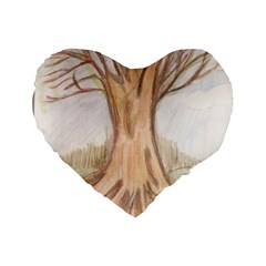 Roots Standard 16  Premium Flano Heart Shape Cushion  by glendatartist