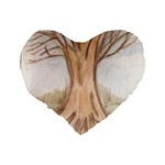 roots Standard 16  Premium Flano Heart Shape Cushion  Back