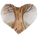 roots Large 19  Premium Flano Heart Shape Cushion Back