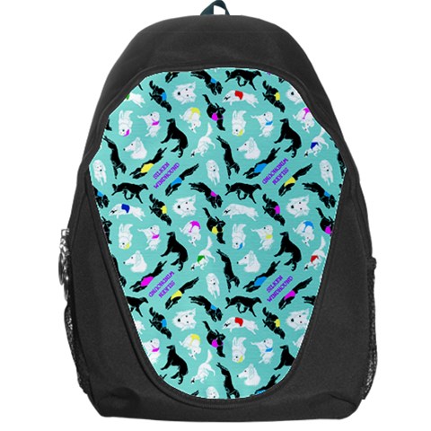 Turquoise Silken Windhound Backpack By Csbeck83 Gmail Com Front