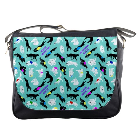 Turquoise Silken Windhound Messenger Bag By Csbeck83 Gmail Com Front