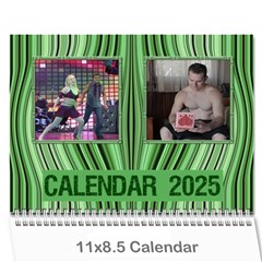 Shades of Green 2025 Wall Calendar 11 x 8.5 (any Year) - Wall Calendar 11  x 8.5  (12-Months)