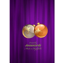 Purple Christmas Card 5x7