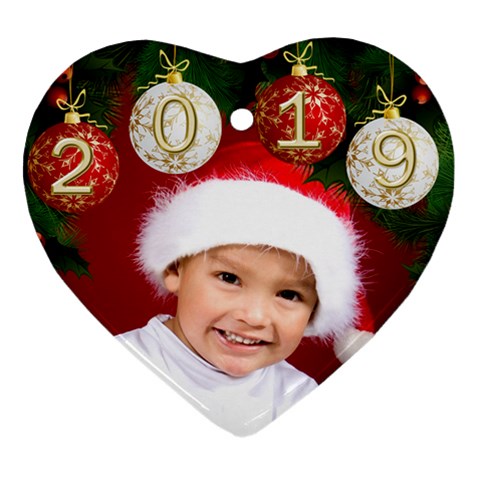 George Heart Ornament 2019 (2 Sided) By Deborah Back