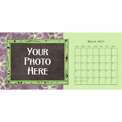 2025 Lavendar Rain 11x5 Calendar By Lisa Minor Mar 2025