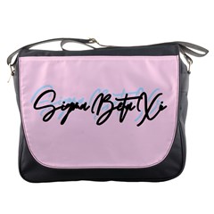 SIGNATURE MESSENGER BAG PINK