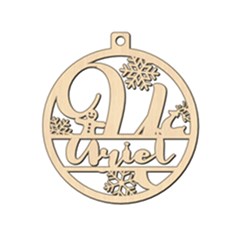 Personalized Letter U - Wood Ornament