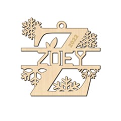 Personalized Letter Z - Wood Ornament