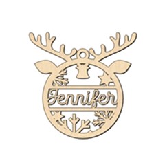 deer head - Wood Ornament