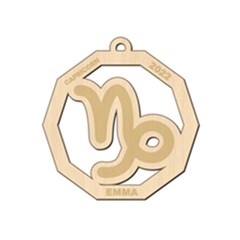Personalized Zodiac Sign Capricorn - Wood Ornament