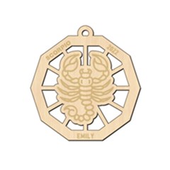 Personalized Zodiac Symbols Scorpio - Wood Ornament