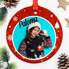 Xmas Photo Circle Ornaments