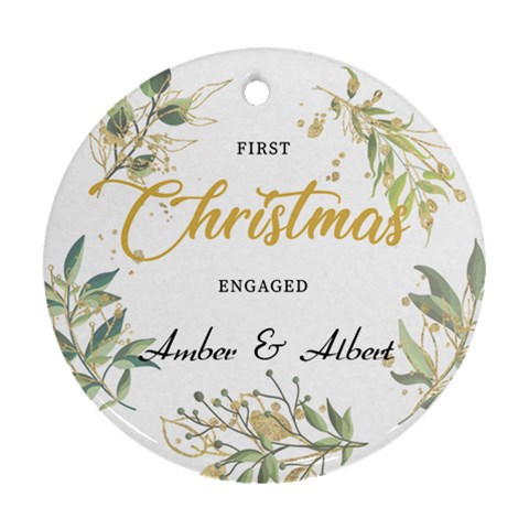 Personalized First Christmas Engaged Names By Joe Front