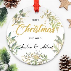 Personalized First Christmas Engaged Names