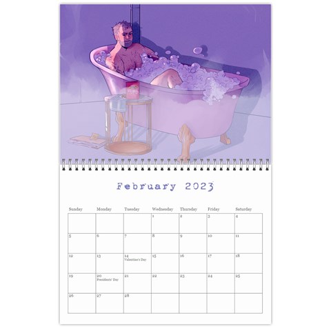 Peter Pin Up Calendar By Plumemporium Feb 2023