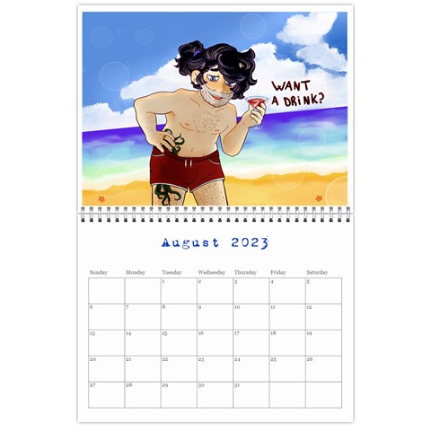 Peter Pin Up Calendar By Plumemporium Aug 2023