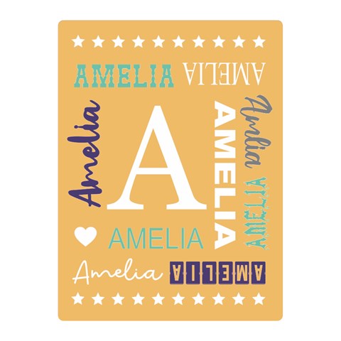 Personalized Name By Wanni 35 x27  Blanket Front