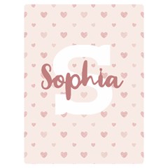 Personalized Name Monogram Heart Love Pink - Two Sides Premium Plush Fleece Blanket (Baby Size)