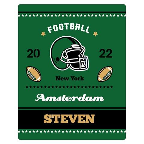 Personalized Football Blanket By Joe 60 x50  Blanket Front