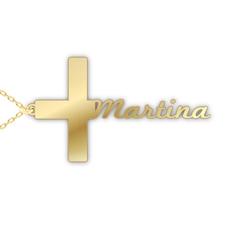 Personalized Name Cross By Wanni Front