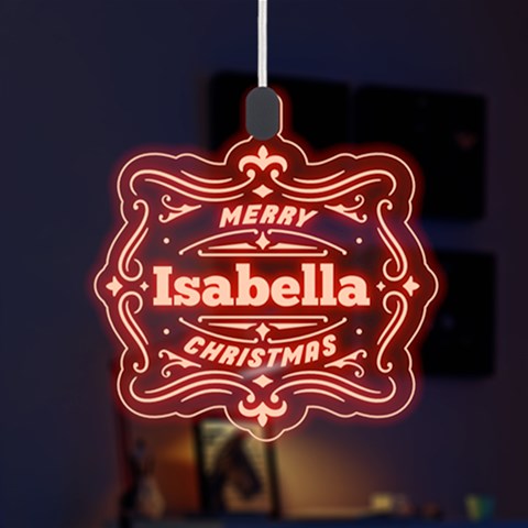 Personalized  Xmas Pattern Sign By Oneson Front