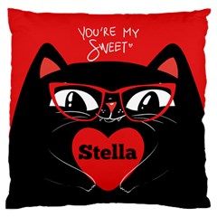 Personalized Valentine Cat (5 styles) - Large Cushion Case (One Side)