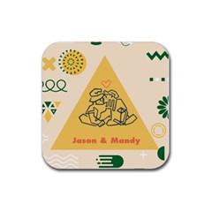 Couple Love Action - Rubber Coaster (Square)