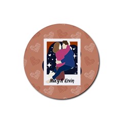 Couple Instant Photo - Rubber Coaster (Round)